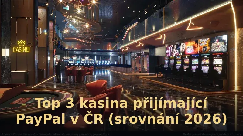 Top 3 kasina přijímající PayPal v ČR (srovnání 2026)