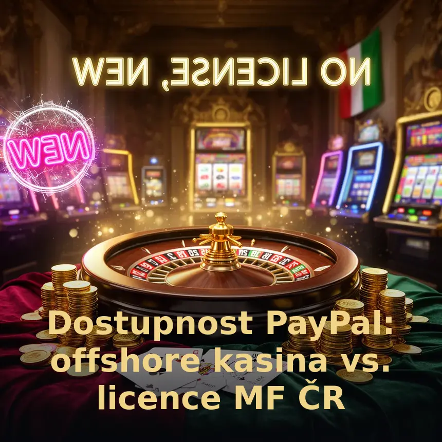 Dostupnost PayPal: offshore kasina vs. licence MF ČR